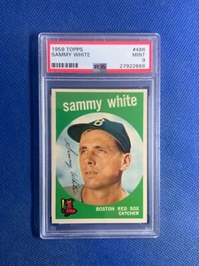 1959 TOPPS BASEBALL SAMMY WHITE #486 PSA 9 Gray Back SET-BREAK - Picture 1 of 2