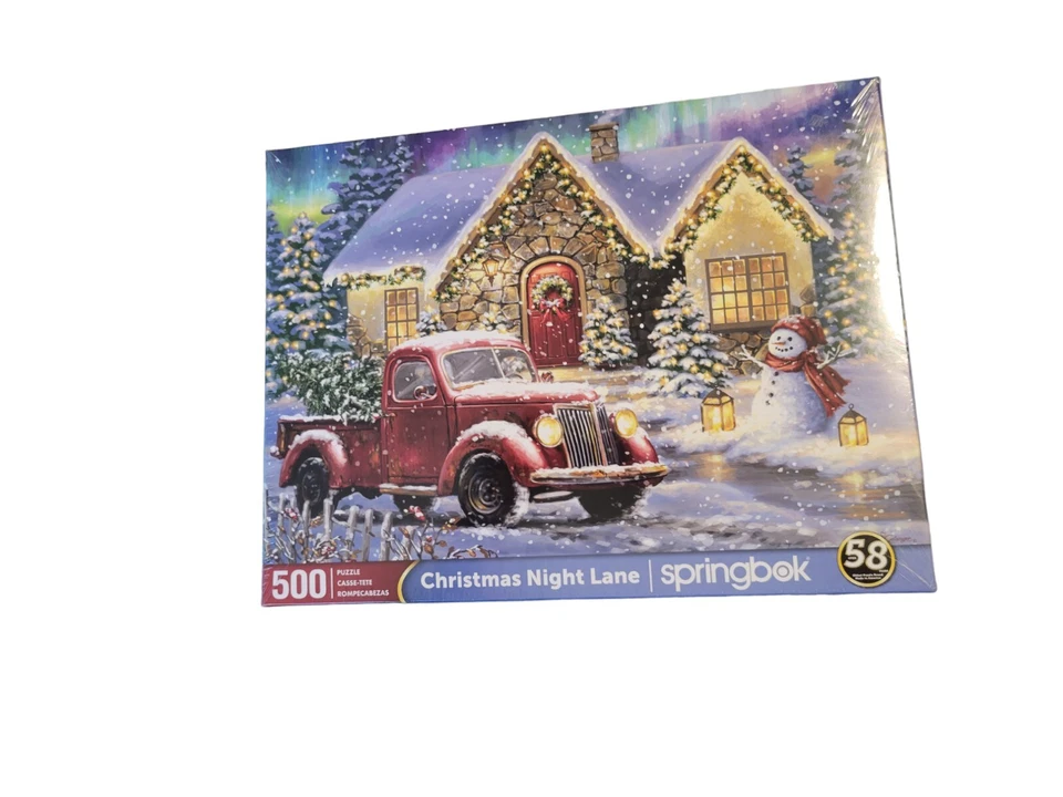 Springbo Christmas Night Lane Jigsaw Puzzle 500 Pcs