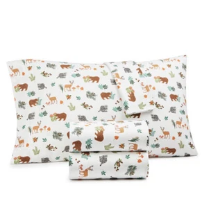Martha Stewart Woodland Twin 3 Pc Sheet Set Cotton Flannel Deer Fawn NIB - Picture 1 of 4