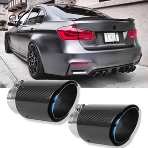 2.5" Inlet 3.5" Outlet Carbon Fiber Exhaust End Tips For 2018-2020 F90 M5 Sedan - Picture 1 of 14