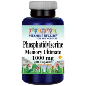 Phosphatidylserine 1000mg 200 Caps Highest Potency USD Approved Facility - Picture 1 of 2