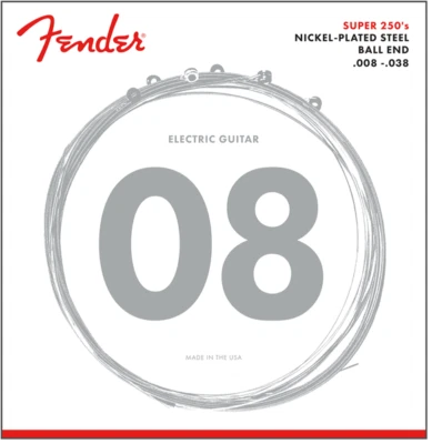 Fender Super 250XS Nickel-Plated Steel Electric Guitar Strings EXTRA SUPER LIGHT - Image 1 of 2