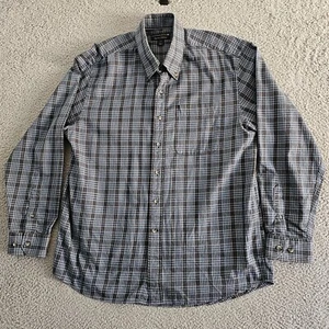 Cutter & Buck Men's Size L Black Plaid Button Down Signature Collection Business - Picture 1 of 7