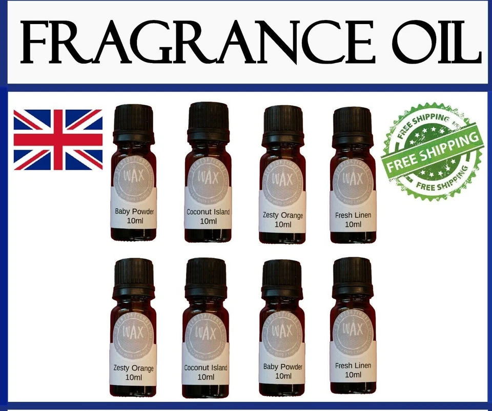 FRAGRANCE OILS 10ML, FOR OIL BURNER, DIFFUSERS, CANDLES, MAKING WAX MELTS - Image 1 of 1