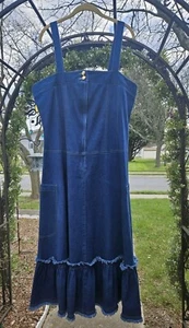 Vintage Roamans Jean Dress  Measurements In Listing, Cowgirl, Boho, CottageCore  - Picture 1 of 23
