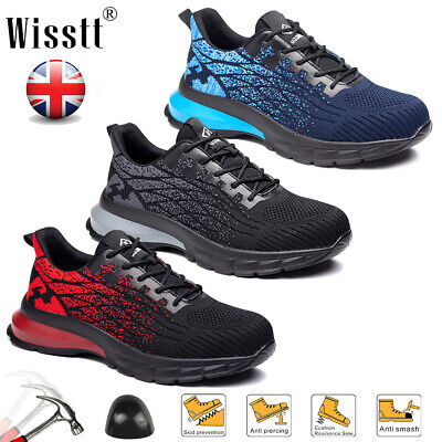 Mens Womens Work Safety Trainers Lightweight Steel Toe Cap Boots Hiking Shoes S3 • 24.97£