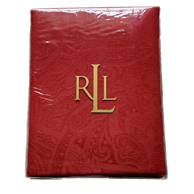 Ralph Lauren Paisley Suite Red Fabric Tablecloth 60"x104" Christmas Holiday NIP - Image 1 of 4