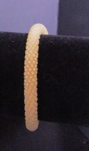 Yellow Seed Beads Braided Bracelet - Picture 1 of 4