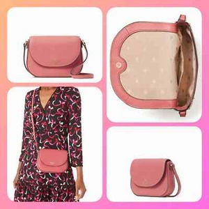 KATE SPADE LEILA MINI FLAP CROSSBODY IN COLOR: MASONS BRICK (PINK) - Picture 1 of 5