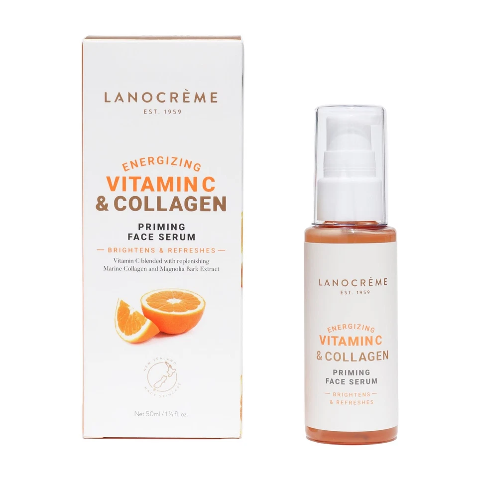 Lanocreme Vitamin C & Collagen Priming Face Serum Brightens, Refreshes 95ml BNIB - Image 1 of 1