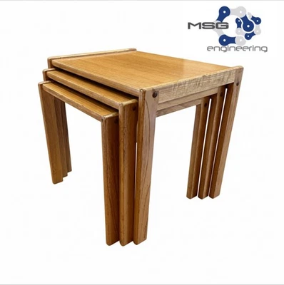 Mid-Century Danish Modern Teak Nesting Tables - Set of 3 - Image 1 of 4