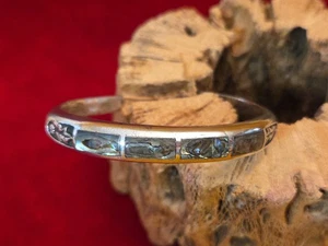 Brazalete vintage concha de abulón plateado - Imagen 1 de 10