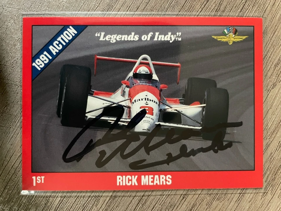 Rick Mears Signed 1992 Indy 500 Legends Of Indy Trading Card #2 - Image 1 of 1