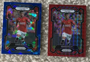 2023 Panini Prizm Amad Diallo Blue Ice /75 And Red Geometric Color Match! - Bild 1 von 2