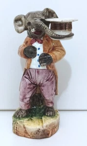 Pretty/Old Majolica Elephant Candlestick Holder in Very Good Antique Condition - Picture 1 of 13