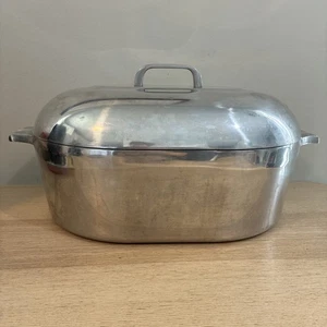 Tostador de pavo vintage Wagner Ware Sidney O Mangalite aluminio XL 4267-P - Imagen 1 de 10