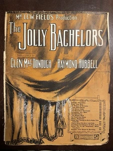 1904 11x14 Revue Noten THE JOLLY BACHELORS von Raymond Hubbell - Bild 1 von 3