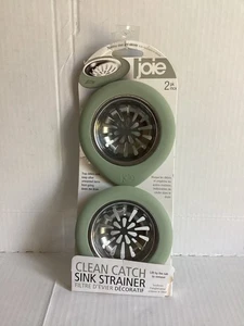 Joie Set of Two Light Green Clean Catch Sink Strainer Stainless Steel/Plastic - Picture 1 of 2