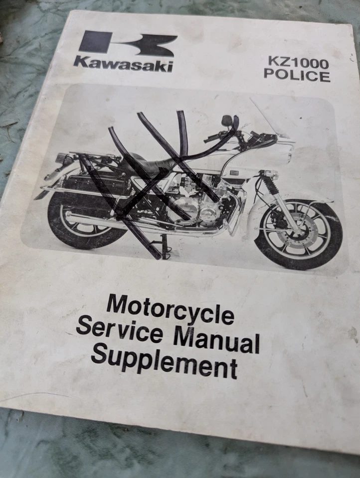 Kawasaki KZ1000 1985 PS KZ100PS suplemento manual de servicio policial 99963-0060-01 Foto 1 de 4