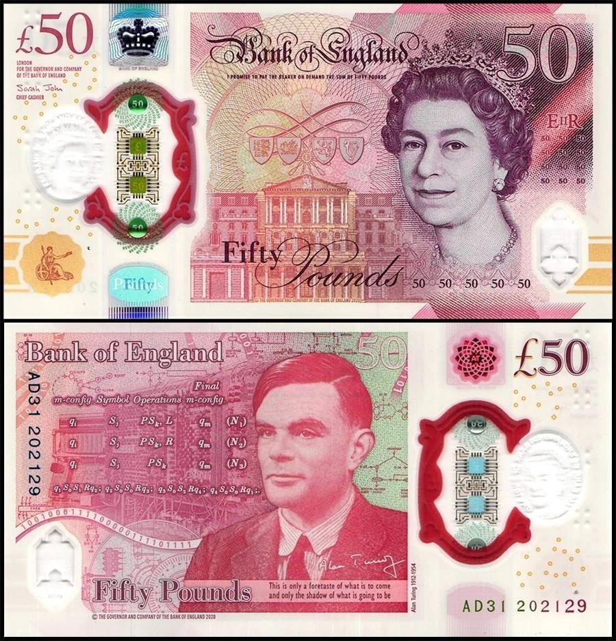 Great Britain 50 Pounds, 2020, P-397, UNC Polymer - Image 1 of 1