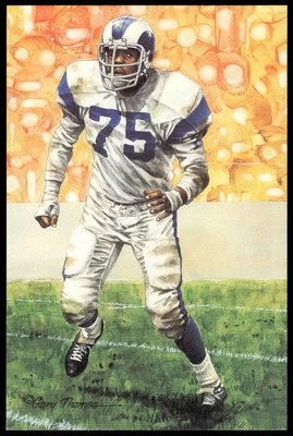 Deacon Jones 1991 Goal Line Hall of Fame Art Collection #72 /5000 Rams - Image 1 of 2