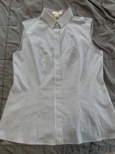 NWT Hugo Boss Boshiva1 Poplin Sleeveless Blouse Size 10 - Picture 1 of 10