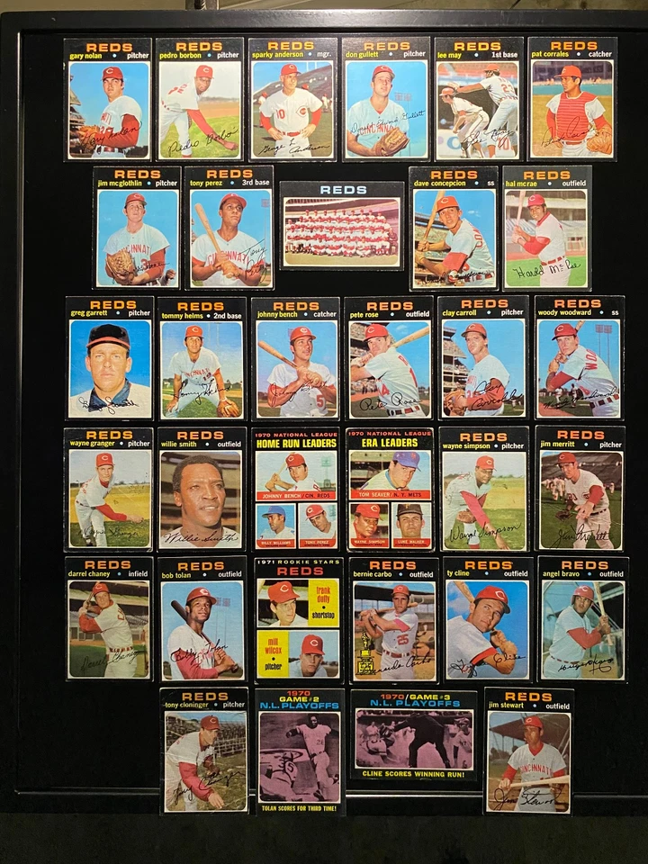 Cincinnati Reds 1971 Topps Team Set! (33 cartas) Rose, Bench, Concepcion RC,+ Foto 1 de 4
