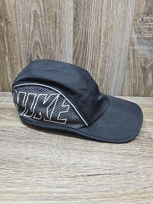 Nike Aerobill 5 Panel Hat Black Swoosh AW84 Running Training Cap Adult - Image 1 of 4