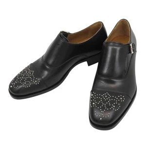 Christian Louboutin Monk Strap Leder Nieten Schuhe Leder Herren Schwarz - Bild 1 von 13