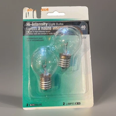 New SYLVANIA S11 40 Watt Hi-Intensity Light Bulb - Pack of 2 - Image 1 of 2
