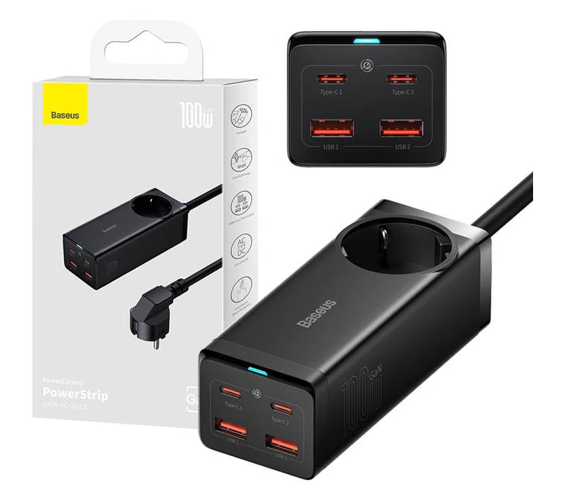 Baseus Charger Power Strip Wall Charger USB USB-C - Image 1 of 4