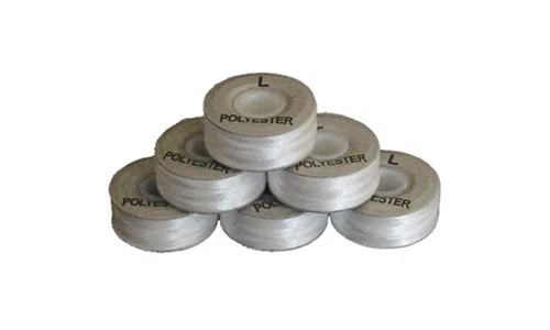 Threadelight 144 Cardboard Sided Prewound Embroidery Bobbins WHITE 60wt L size - Image 1 of 1