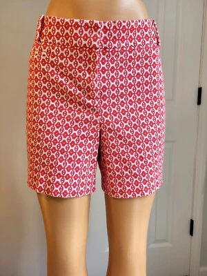 Pantalones cortos Ann Taylor Loft para mujer 10 bolsillos de algodón rojo entrepierna de 5 1/2 pulgadas Foto 1 de 4