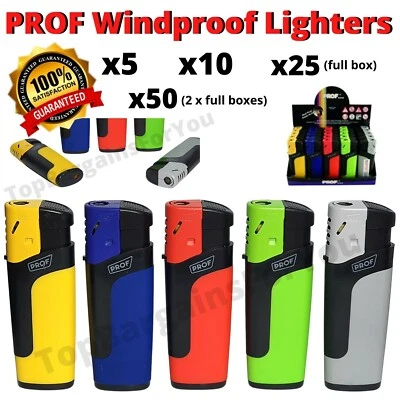 Original PROF Lighters Full Set Windproof Electronic Jet Gas Refillable Cheap
