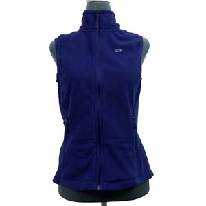Chaleco Vineyard Vines para mujer XS azul cremallera completa polar cuello leva - Imagen 1 de 6