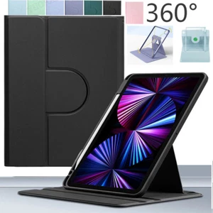 360° Schutzhülle Für iPad 10 9 8 7th Air 3 4 5 Pro 11 Drehbar Tasche Smart Case - Bild 1 von 40