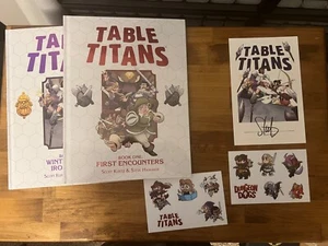 Placa de libro firmada por Scott Kurtz Table Titans Vol 1 y 2 HC, edición en papel de aluminio - sellada ++ - Imagen 1 de 10