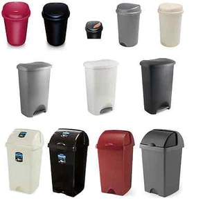 ADDIS 50 LITRE BIN DUSTBIN PLASTIC RUBBISH PAPER WASTE KITCHEN DUST QUALITY BINS - Picture 1 of 10