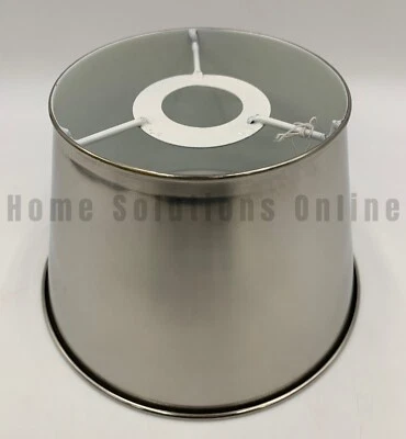 Capucha de metal cónico Pottery Barn sombra níquel pequeña 9" diámetro #W234 LEER Foto 1 de 4