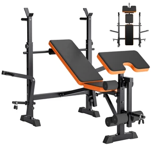 Multifunktional Trainingsbank  Verstellbar Hantelbank Beincurler Fitnessgeräter - Bild 1 von 12