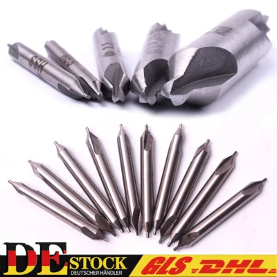 MARKENLOS 5/10X Zentrierbohrer HSS Kombiniert Center Bohrer Kegelsenker Senker Drill Bit