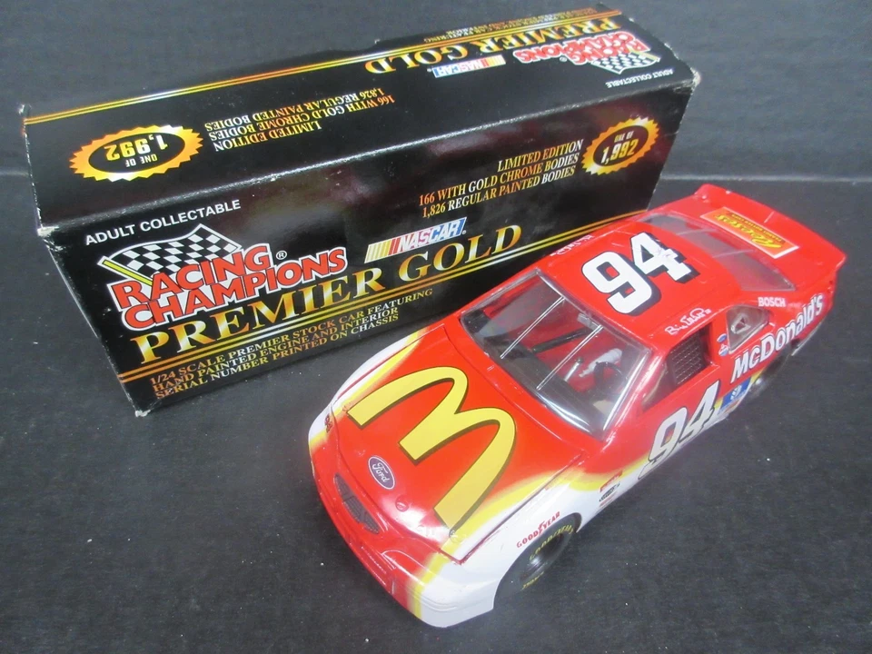 Racing Champions Premier Gold 1996--Bill Elliot--McDonald's Car escala 1/24 Foto 1 de 1