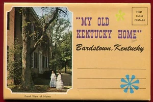 My Old Kentucky Home Bardstown Kentucky ky postcard folder #2 - Imagen 1 de 2