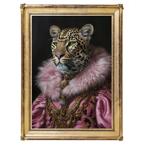 Leopard Kunstdruck, Poster Wanddekoration, Wohnkultur, Tierplakat, viktorianisch - Bild 1 von 8