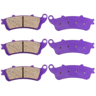3 Pairs of Front & Rear Brake Pads For 2002-2008 Honda VTX 1800 R Carbon Fiber Foto 1 de 4