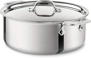 NIB All Clad D3 Stainless Steel 3-Ply Stockpot with Lid, 6 qt - Picture 1 of 4