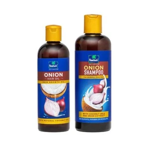 Olio per capelli alla cipolla paracadute e shampoo per capelli combo 200 ml e 275 ml - Foto 1 di 7