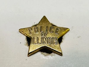 Vintage Illinois State Police Anstecknadel Krawattennadel 5 Sterne Abzeichen Patrol Trooper - Bild 1 von 3