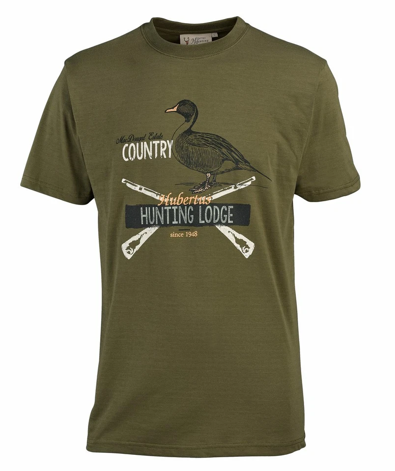 Hubertus T-Shirt "Ente" mit Entenmotiv Entenjagd Jagdshirt Jagdhemd NEU - Bild 1 von 1