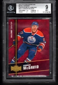 CONNOR McDAVID 2015-16 Fleer Metal Precious Gems RED #/150 ROOKIE BGS 9 Mint RC - Picture 1 of 2
